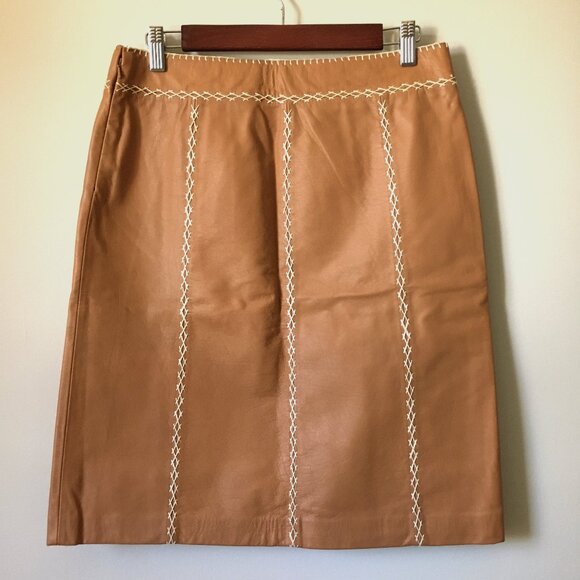 GAP Genuine Leather Stitched Coastal Cowgirl Skirt - Picture 4 of 15